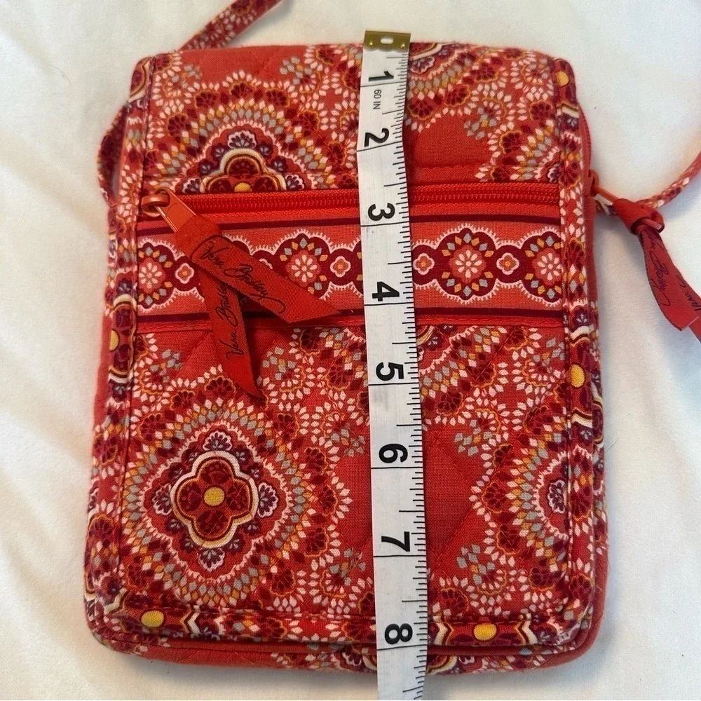 Vera Bradley Paprika Mini Hipster Crossbody Purse Bag Boho Floral Print Orange
